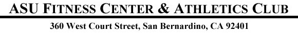 Fitness Center Page Banner